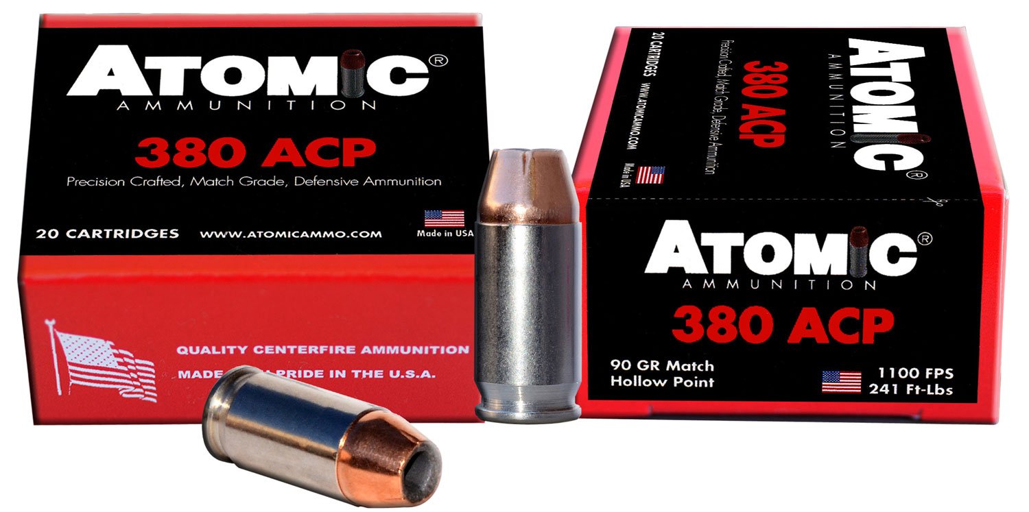 Atomic Ammunition 00453 .380 ACP 90gr Hollow Point 20 Rounds