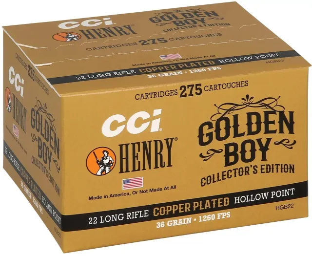CCI 22LR 36gr Copper Plated Hollow Point 1260 FPS Henry GB Edition - View 3