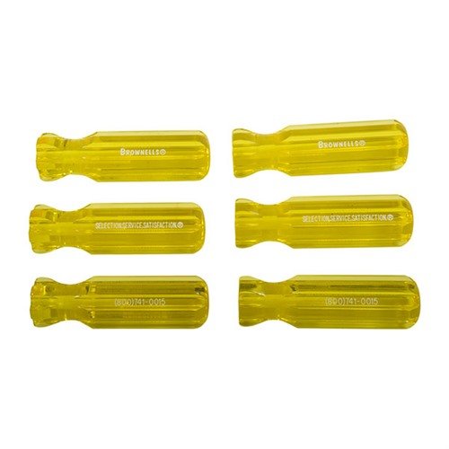 Brownells Molded Plastic Tool Handle L4 Model Yellow 6 Pack - Brownells