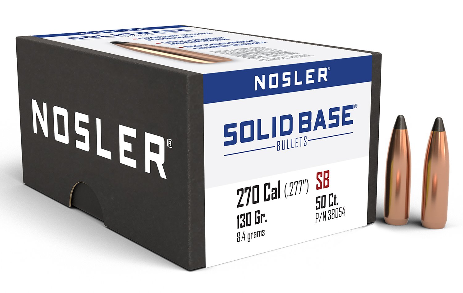 Nosler 38054 SB-270 130gr Soft Point Reloading Bullets 50CT