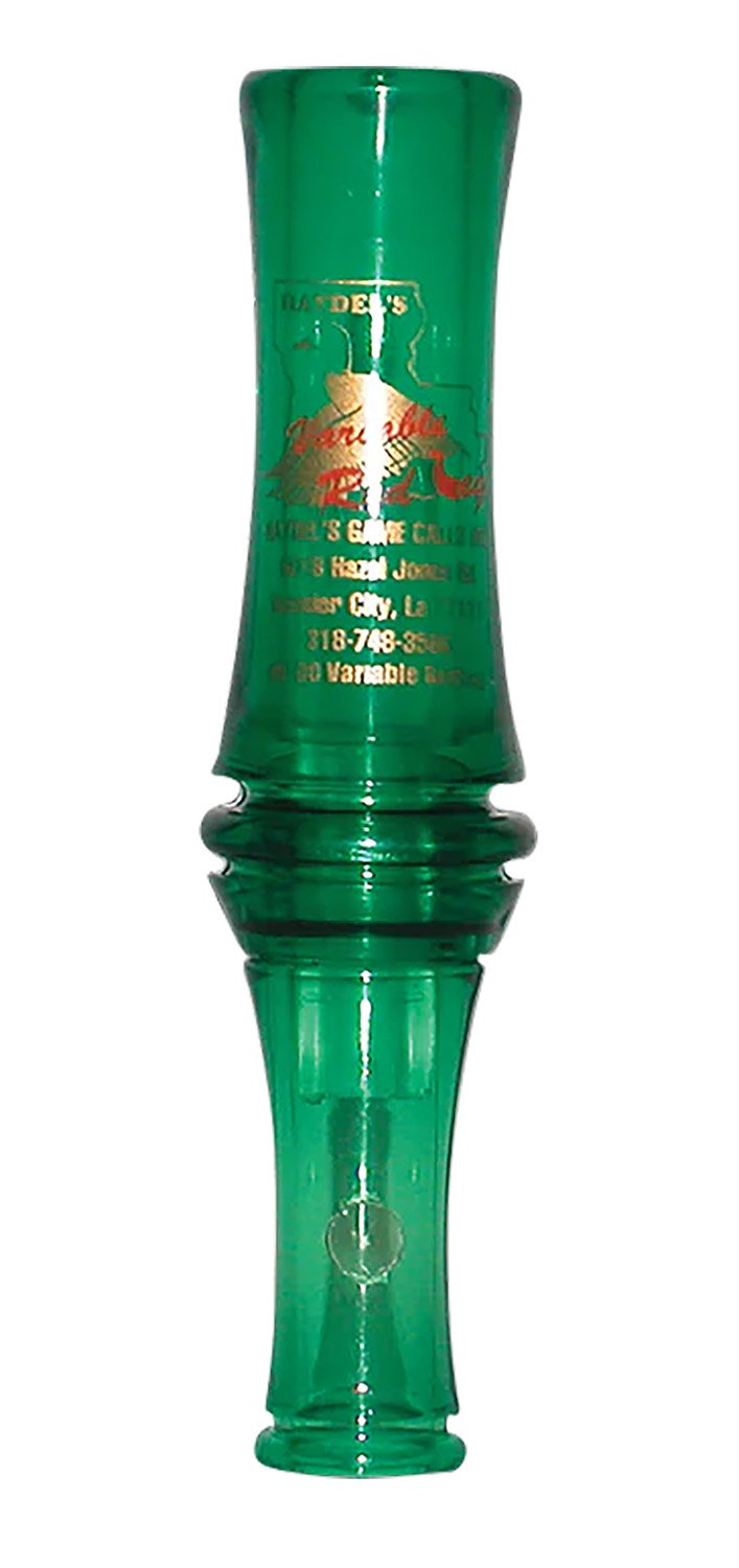 Haydel's VR00 Redleg Mallard Call Double Reed Green Plastic Duck Call - HAY - DUCKS