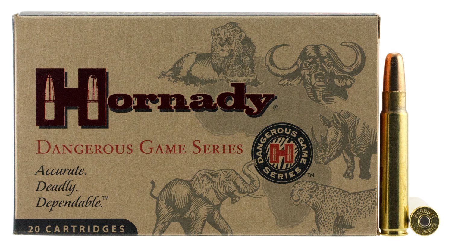 Hornady Dangerous Game .416 Ruger 400gr Solid Ammo 20 Rounds - Horn Hunter - DANGEROUS GAME SOLID