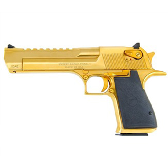 MR Desert Eagle 357Mag 6" Titanium Gold Blem, Gas-Operated Rotating Bolt, .357 Caliber, 9-Round Capacity