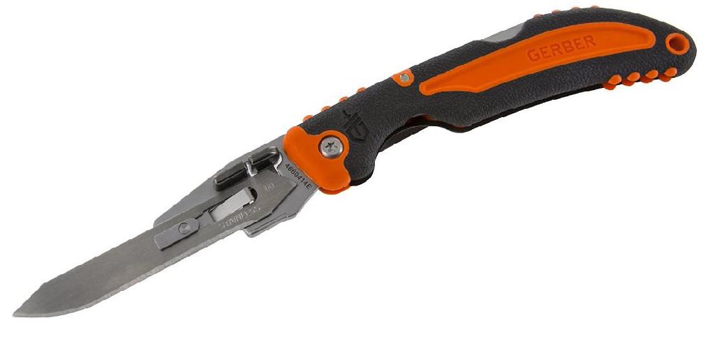 Buy Gerber Vital Knife Pocket Folder - Model 31-002736 - Lightweight Folding Pocket Knife with High Visual Orange Handle and 6 Replacement Blades online