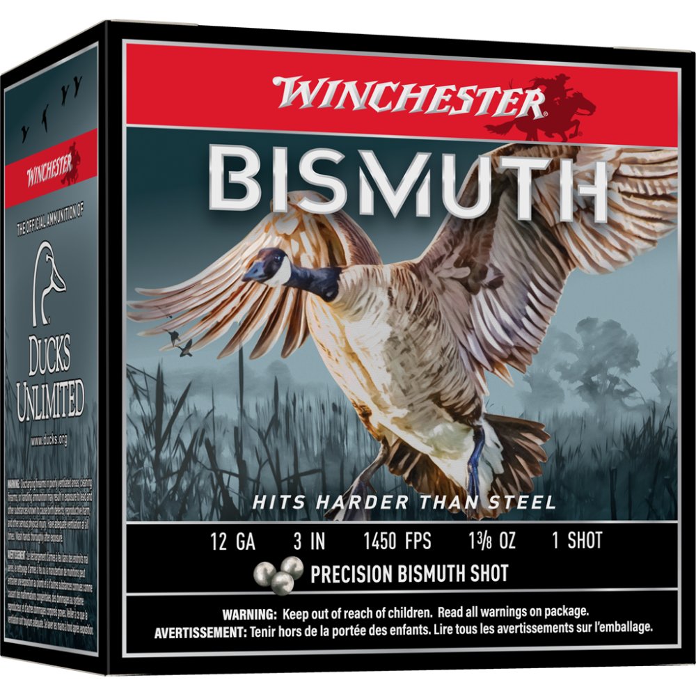 Winchester Bismuth Shotgun Load 12 Gauge Shot 1 3-8 Ounce 25 Rounds