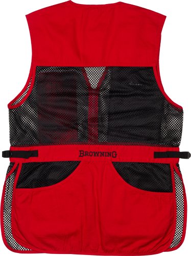 Browning Mesh Shooting Vest Right Hand Large Black Red Trim