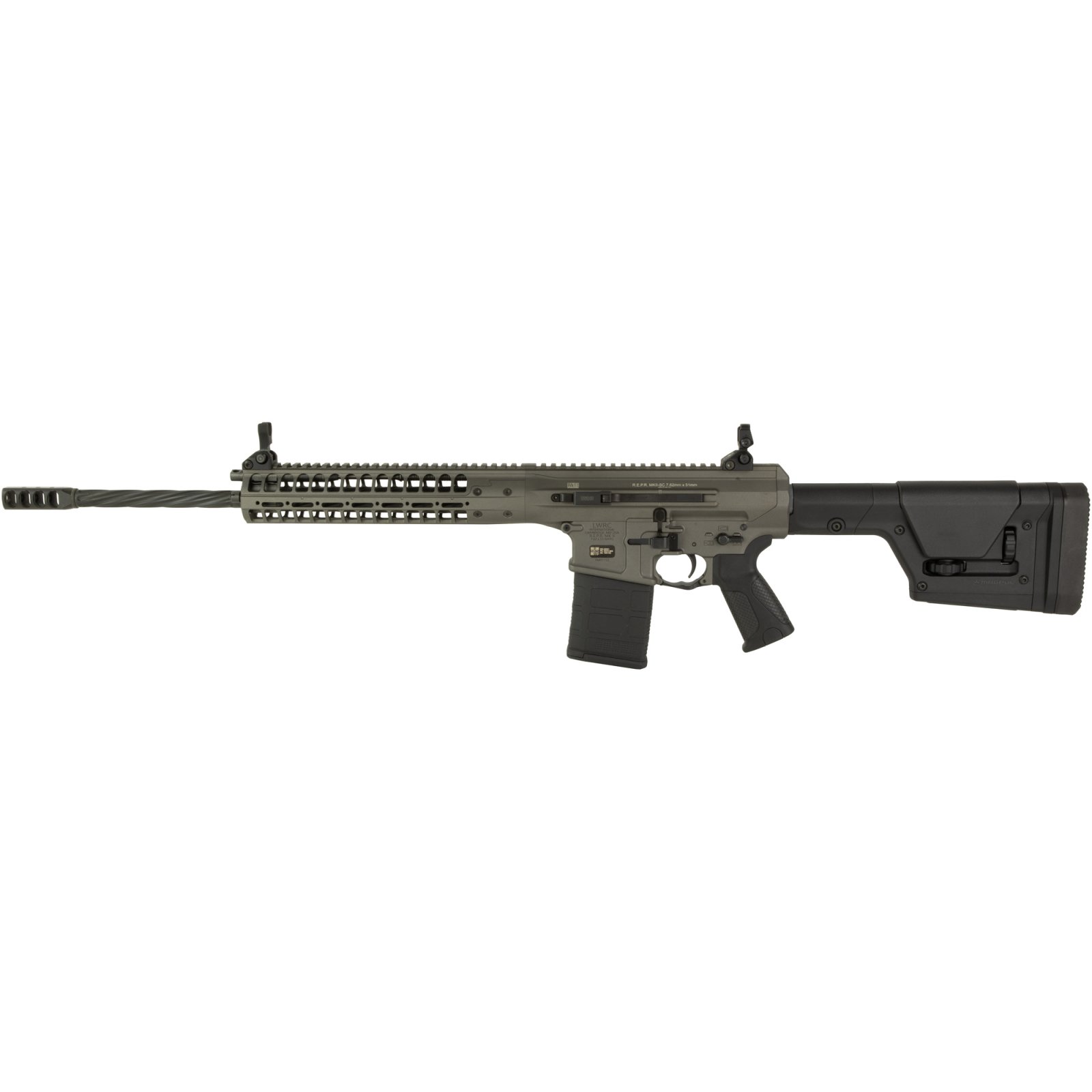 LWRCI REPR MKII 7.62 NATO 20" Spiral Fluted Magpul PRS Tungsten Grey Semi-Auto