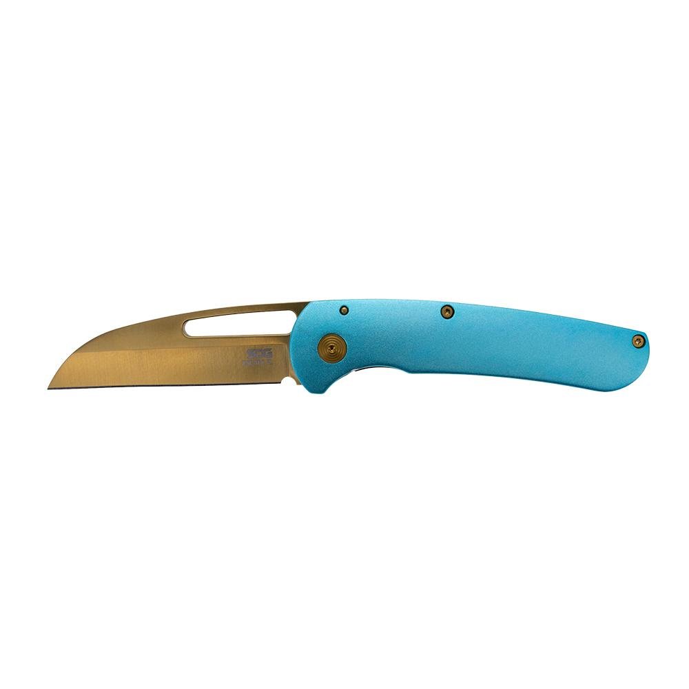 Buy SOG Knives Escape FL Folding Knife 3 Sheepsfoot Blade Blue Gold online