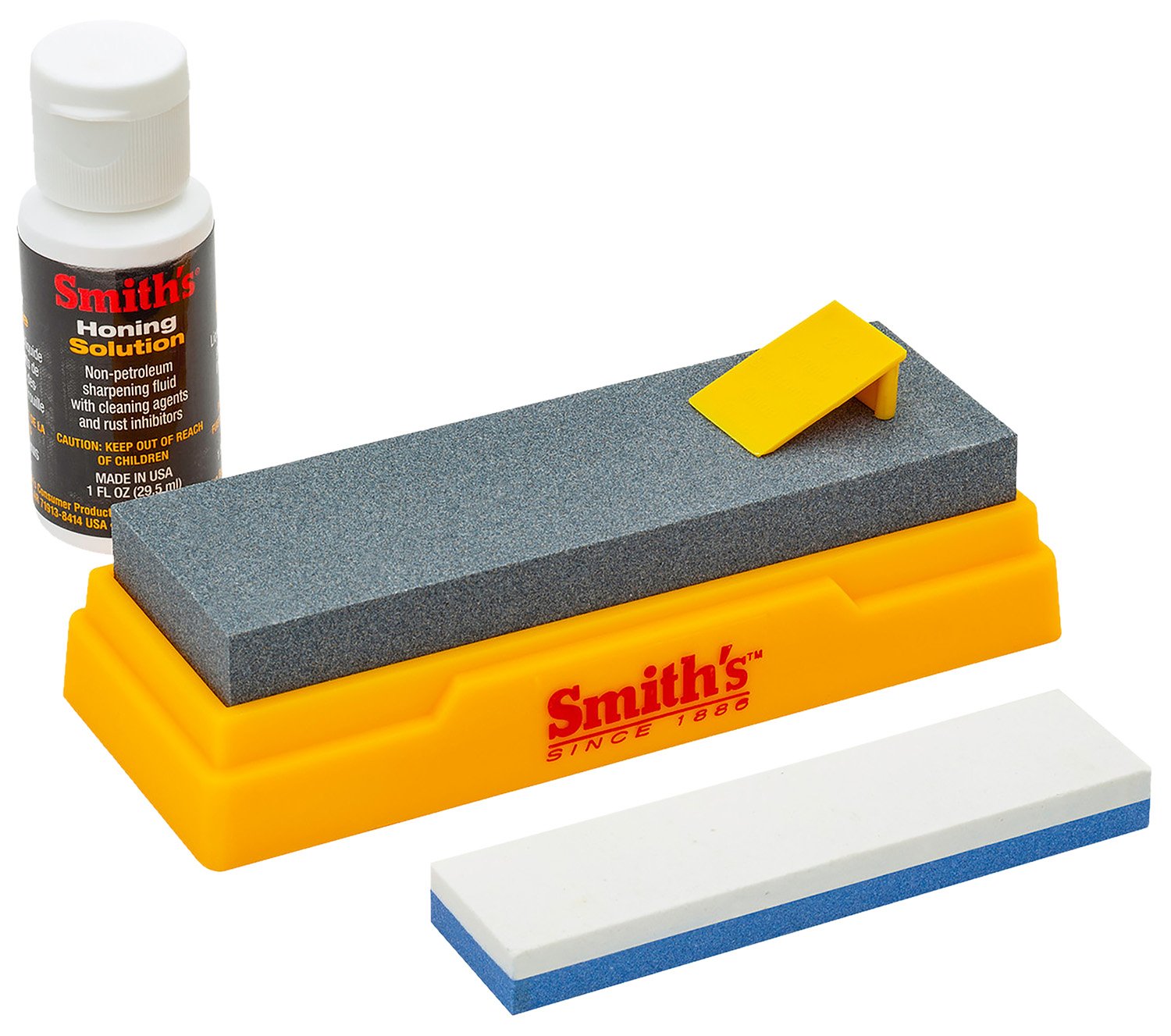 Buy Smiths 51328 Combination Bench Stone Gray/Yellow Synthetic Stone for Sharpening Knives and Tools online