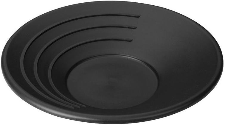S/SPORT 607 Plastic Gold Pan 14 In Heavy-Duty High-Impact Black