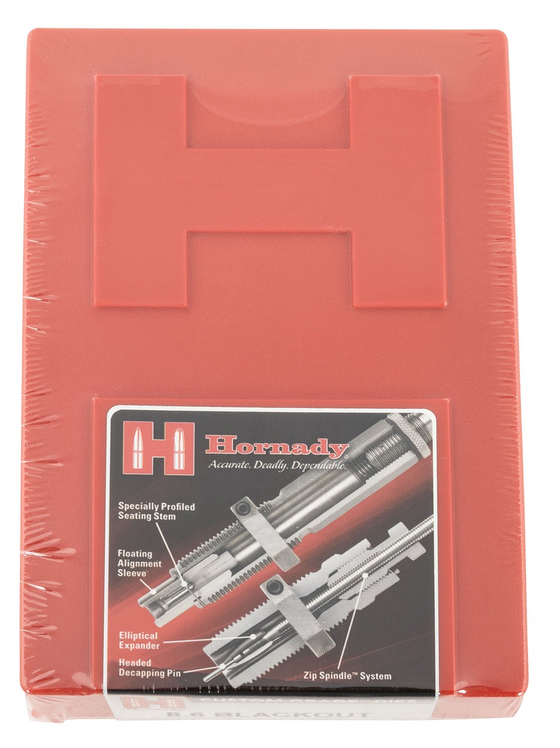 Hornady 546442 Custom Grade Series III 2-Die Set for 8.6 Blackout Includes Sizing/Seater - Horn Hunter - 8.6 BLACKOUT