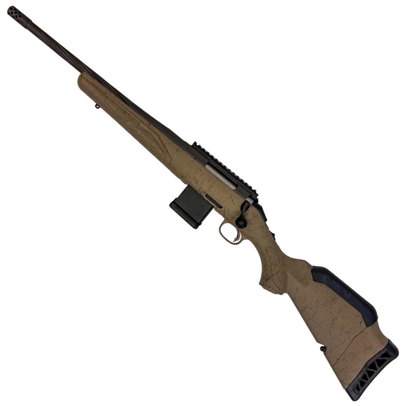 RUGER AMERICAN G2 RANCH LEFT HANDED RFL 5.56 16.1" FDE SPLATTER 10RD - RUGER