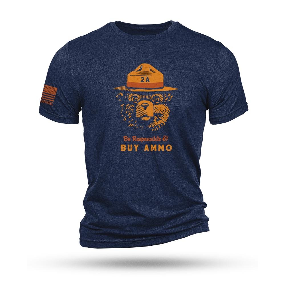 Buy Nine Line 2A Bear Navy Triblend T-Shirt L online