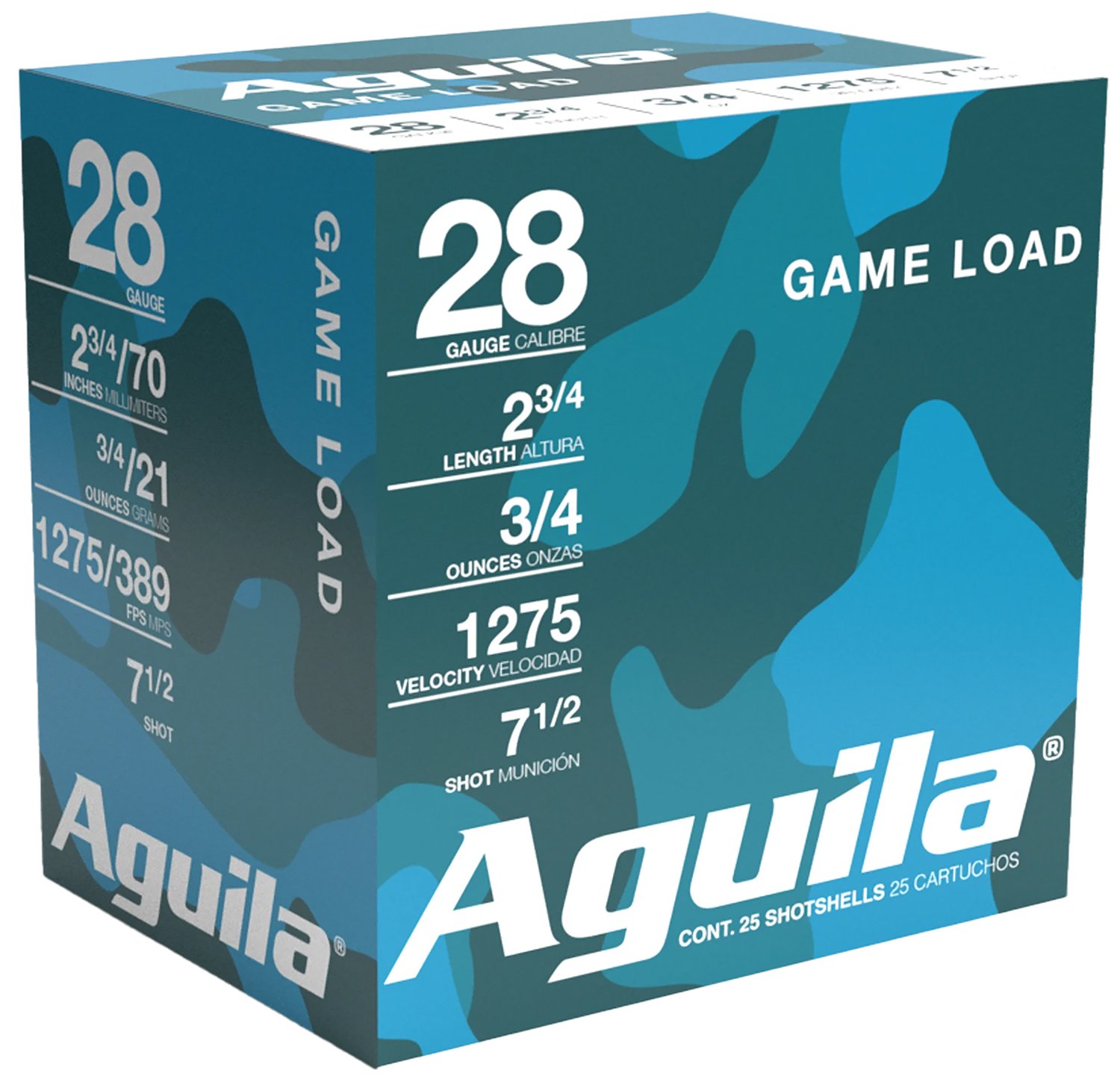 Aguila 1Chb2873 Target Load Competition 28Gauge 2.75 34oz 7.5Shot 25 - AGUILA AMMUNITION - 28 Gauge