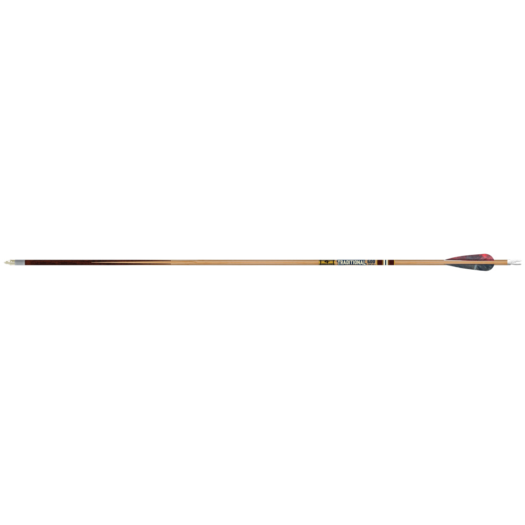 Gold Tip Classic500F6 Traditional Arrows 500 4" Feathers 6 Pack