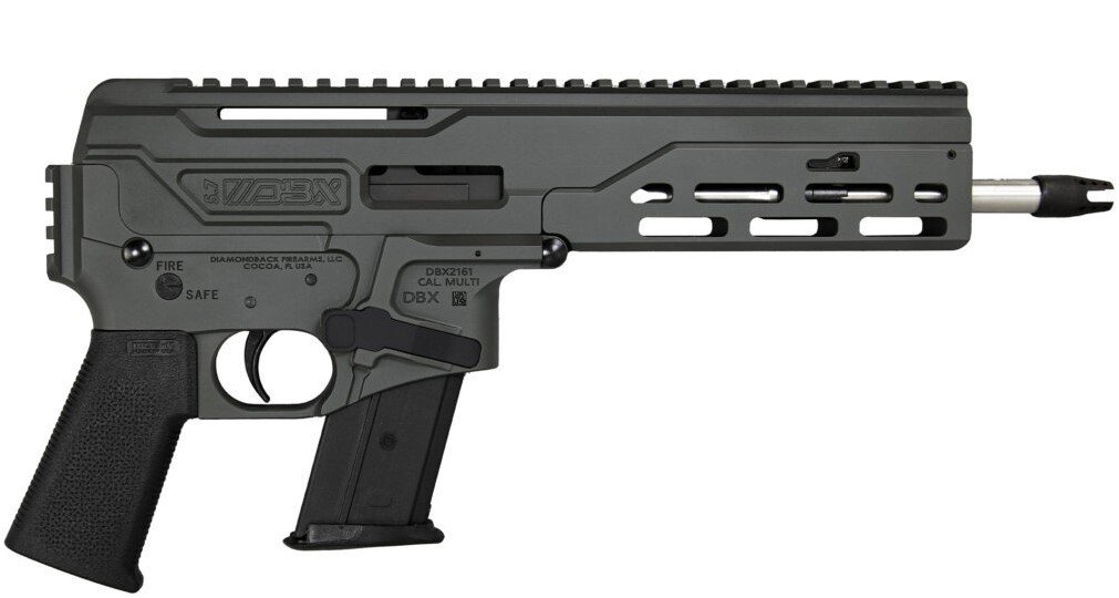 Diamondback DBX57 5.7x28mm Semi-Auto Pistol 8" Barrel Gray - Diamondback Firearms - 5.7 x 28mm