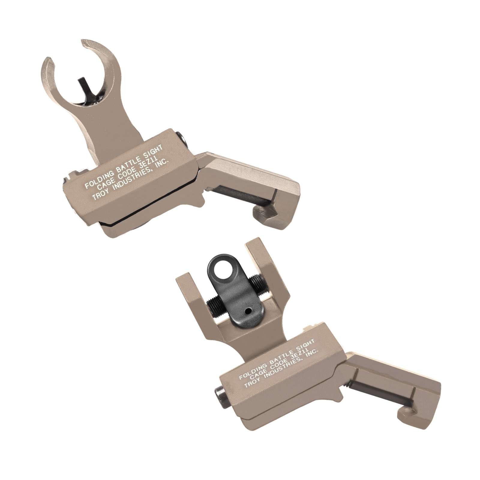 TROY SSIG-45S-HRFT-00 45 deg Battle Sight FDE HK Front Round Rear