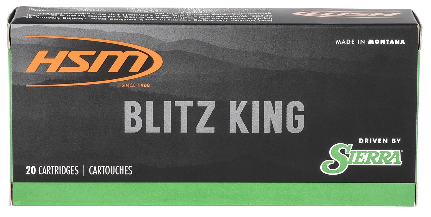 HSM Varmint Rifle Ammunition 22-250 Rem. BlitzKing 55 gr. 20 rd. - HSM Ammunition - 22-250 Rem