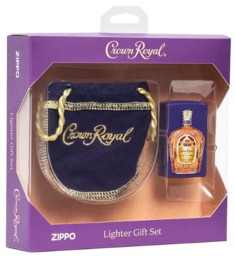 ZIPPO WINDPROOF LIGHTER CROWN ROYAL & SMALL POUCH GIFT