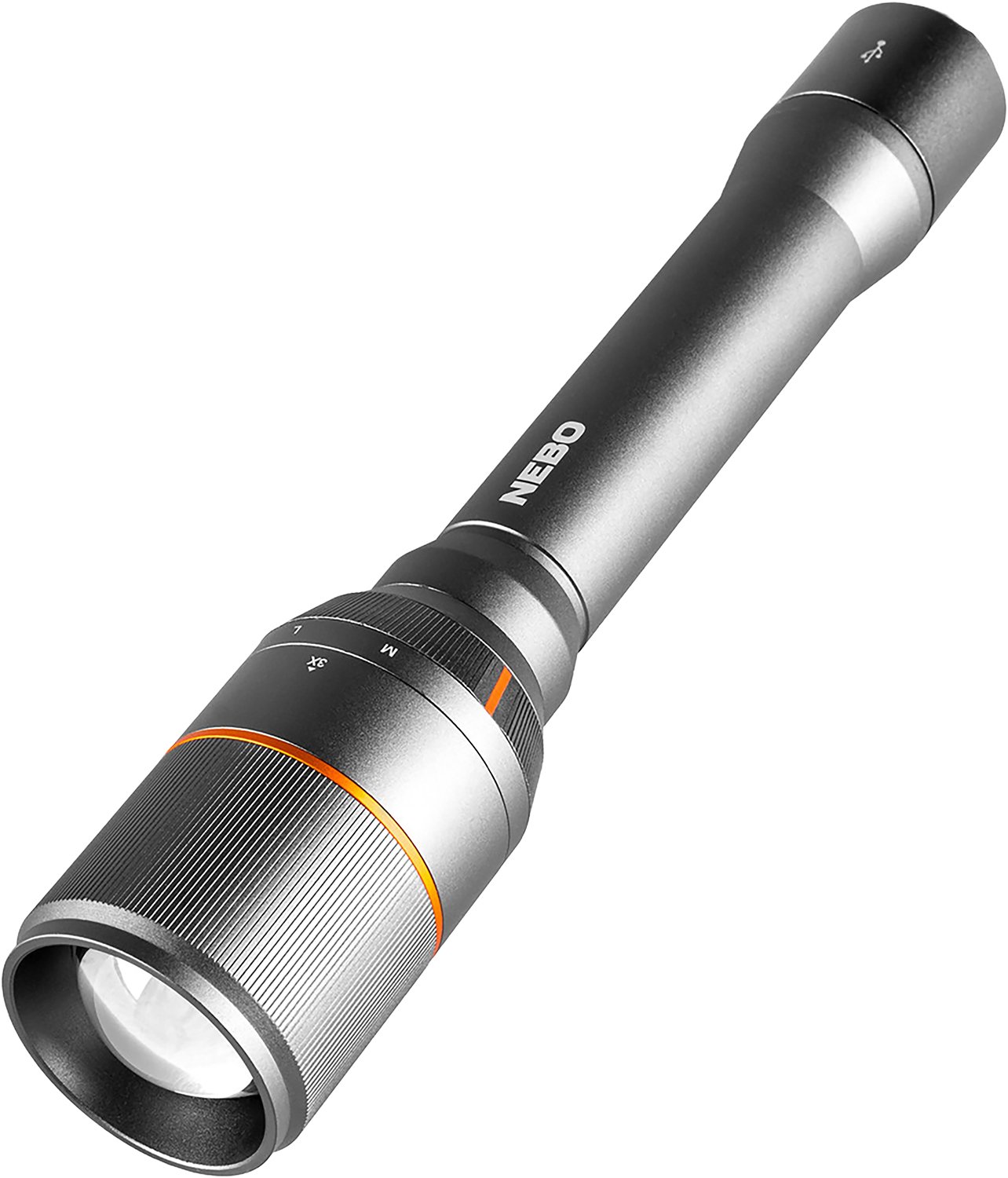 Nebo NEBFLT0022 Davinci 5000 Lumen Rechargeable Flashlight Gray LED