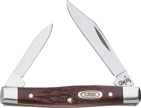 Case Small Pen Knife 2-Blade Jigged Brown Synthetic Handle - Case Cutlery - CLIP/PEN