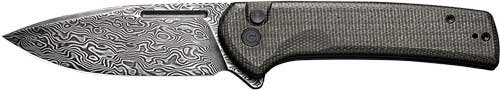 Civivi C21006DS1 Conspirator 3.48" Dark Green Micarta Black Damascus Knife