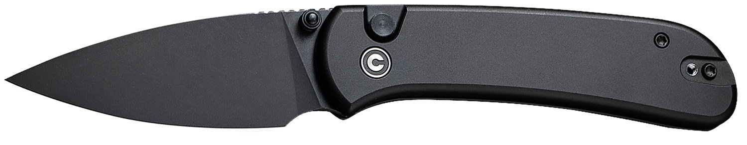 Civivi C22030E-1 Qubit Black Aluminum 14C28N Blade Button Lock 2.98" - CIVIVI - DROP POINT