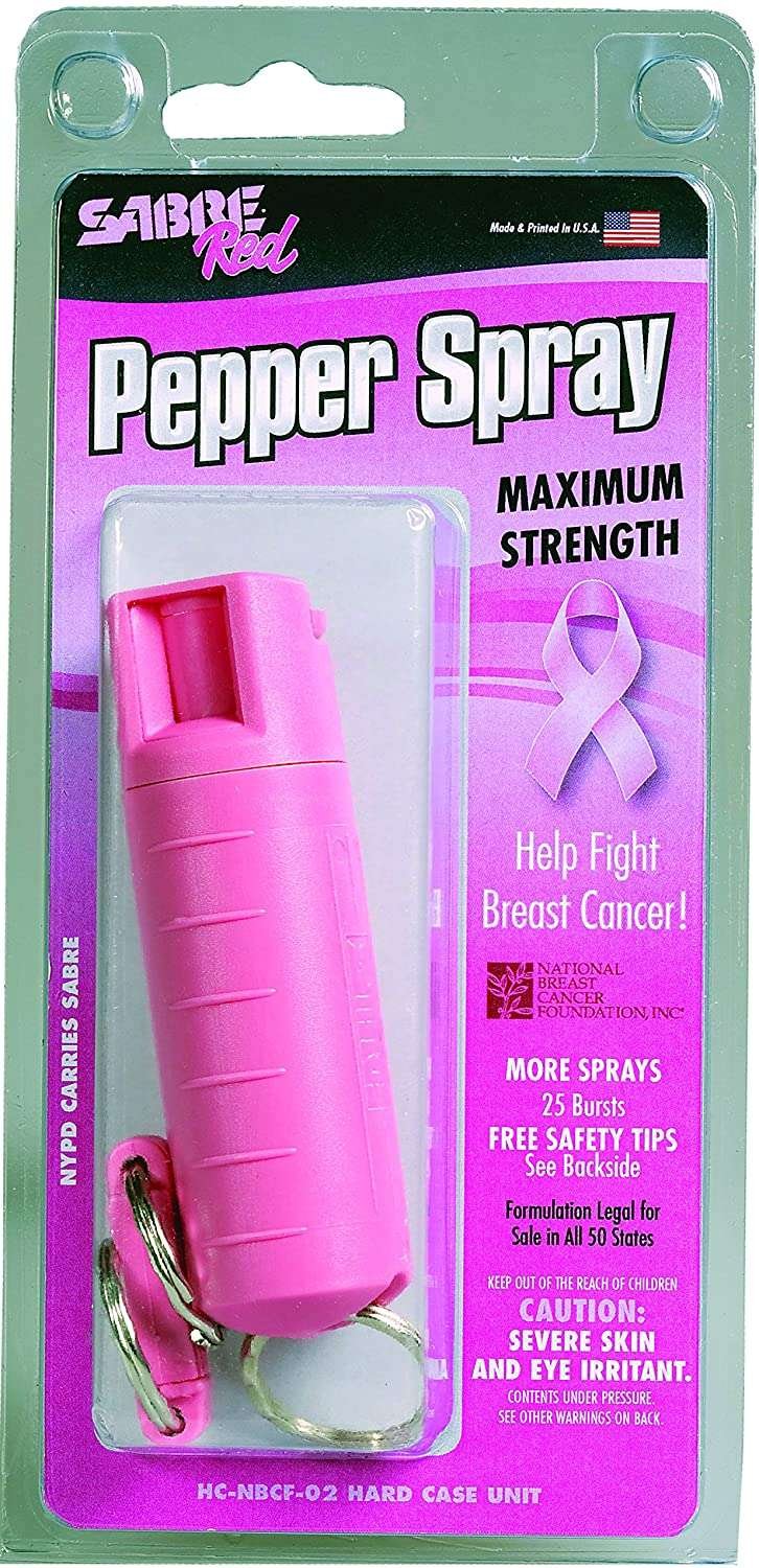 Sabre HC-NBCF-NY Pepper Spray 3in1 Key Ring 10ft Range 25 Bursts UV Dye - SABRE