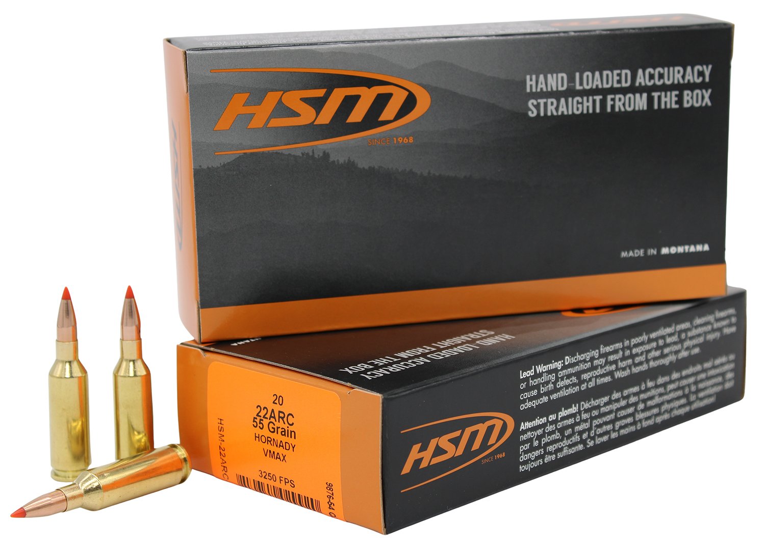 Buy HSM Ammunition Varmint 22ARC 55gr V-Max 20 Per Box/25 Case online