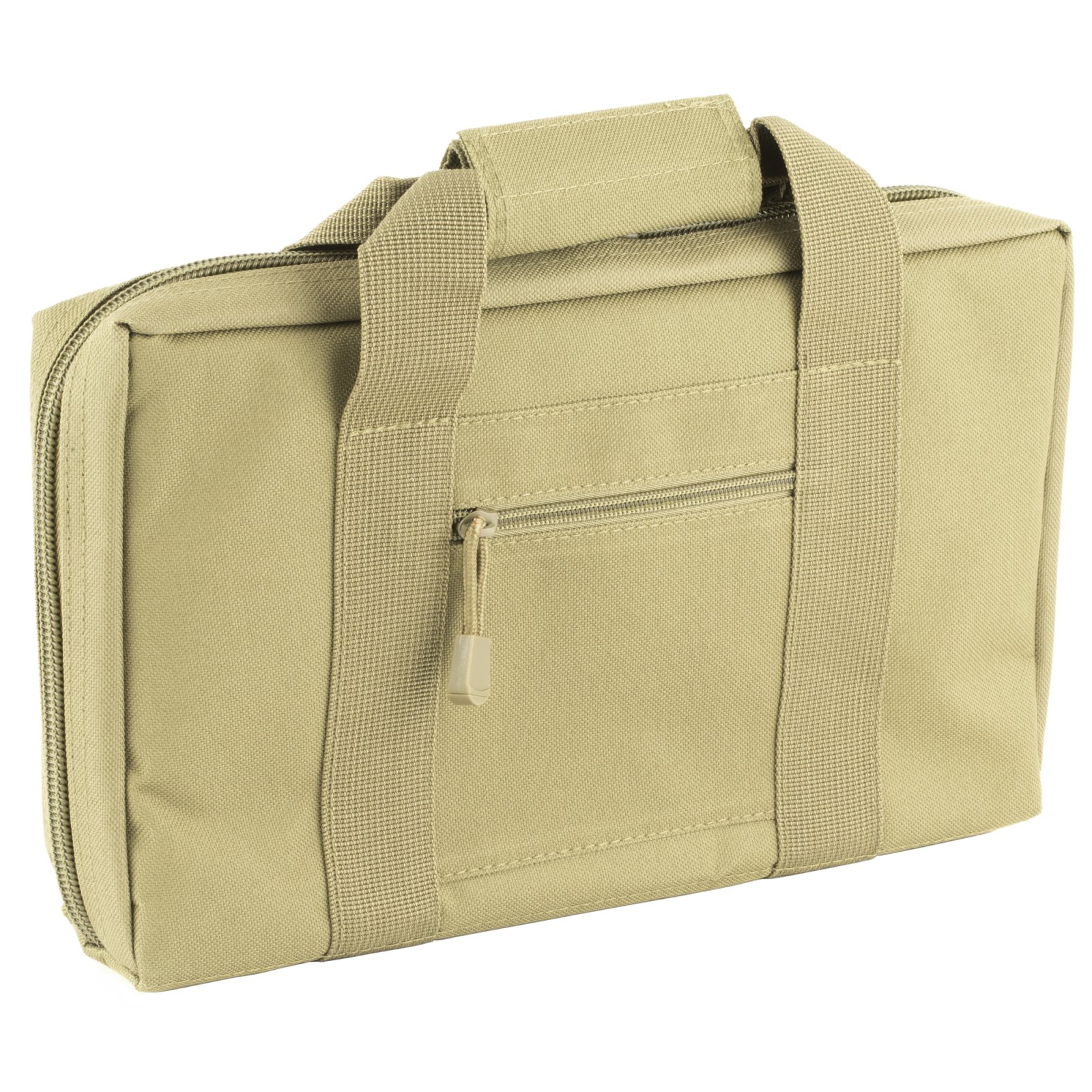 NcStar Discreet Pistol Case Nylon Tan Two Padded Handgun Compartments Six E - NcSTAR