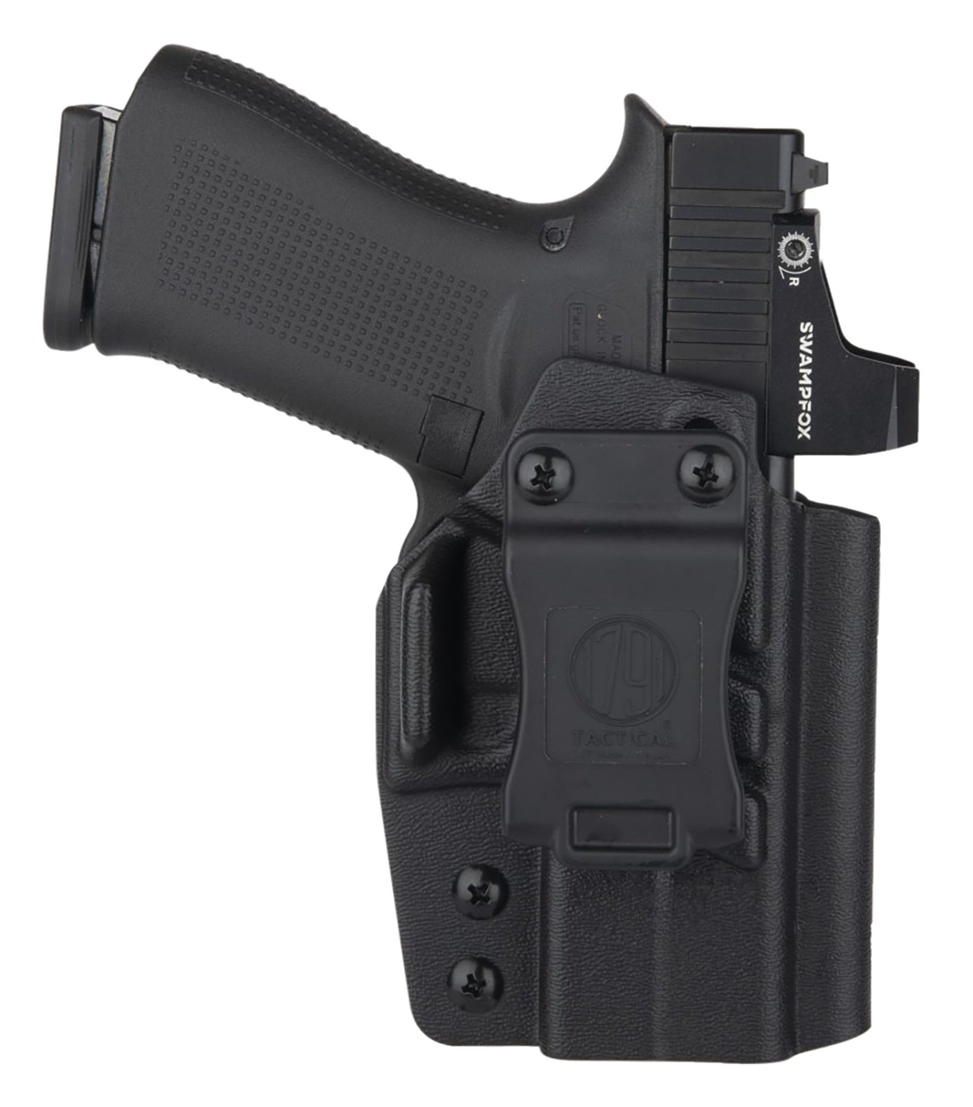 1791 Gunleather TACIWBG43XMOSBLKL Tactical Kydex IWB Black Belt Clip... - 1791 Gunleather - BLACK