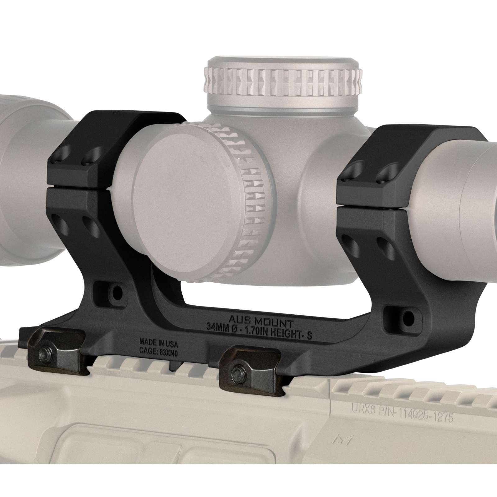 Buy Reptilia 100240 AUS Optic Mount Black 34mm 7075-T6 Aluminum Picatinny Rail online