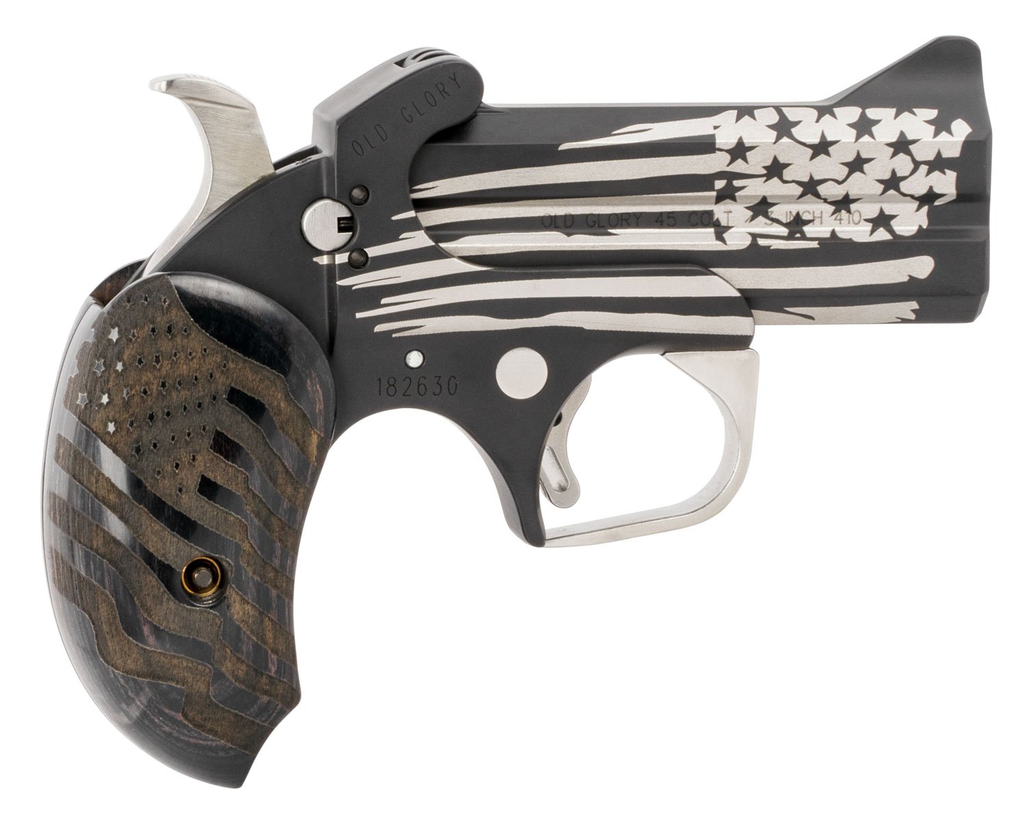 Bond Arms BAOG Old Glory 45 Colt (LC)/410 Gauge 3.50" 2 Round Black - Bond Arms, Inc. - 45 Colt (LC)