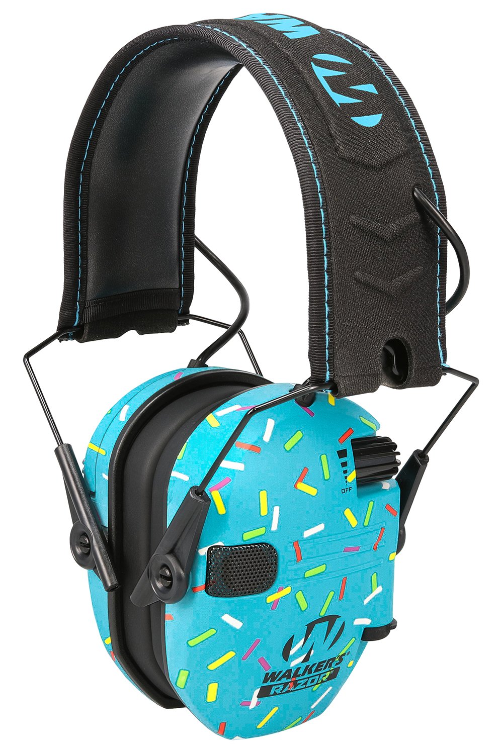 Walker's GWPFKDMSPRNKBL Youth Passive Headset Blue Sprinkles