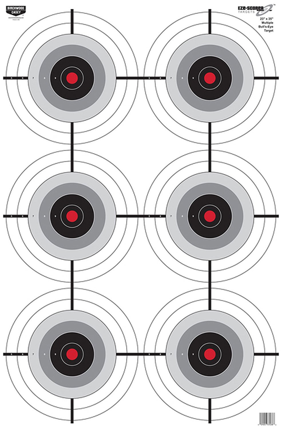 Birchwood Casey EZE-Scorer 23x35 Multiple Bullseye Target 100 Pack - Birchwood Casey