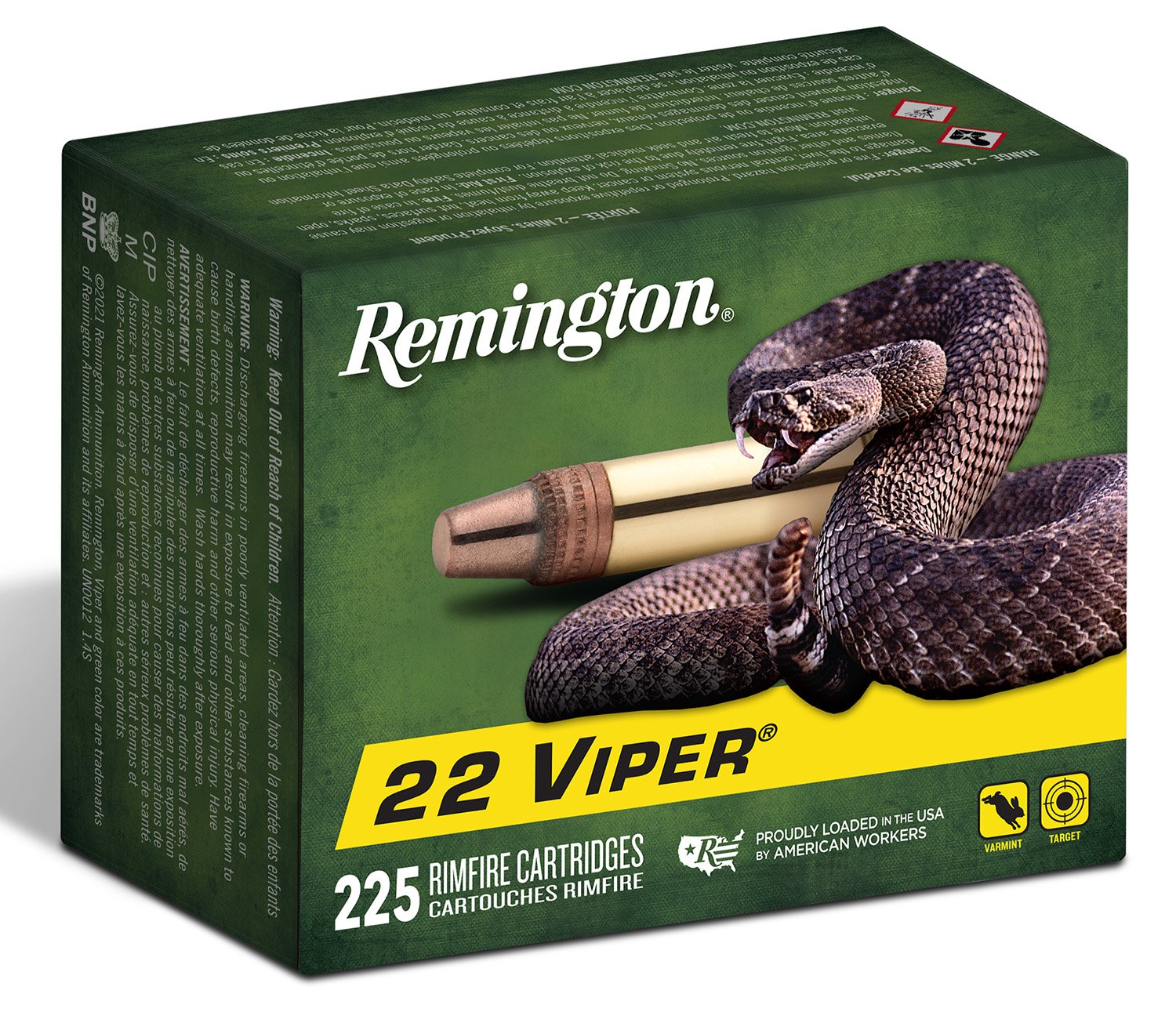 Remington 21239 Viper 22LR 36gr Truncated Cone Solid 225 Rounds