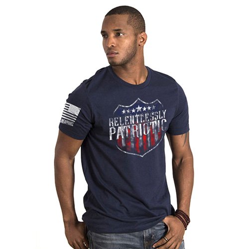 Nine LINE APPAREL MENS TSHIRT RELENTLESSLY PATRIOTIC NVY S