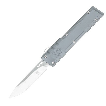 CobraTec GENT2GRYCM154DNS 2.8" 154CM Drop Point OTF Knife Gray 6061-T6