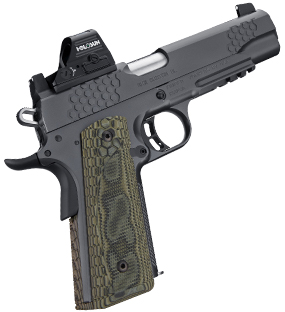 KHX Custom 9mm 5" Black Pistol with Holosun 507C-GR-X2, White Dot Sights, 9rd Mag, G-10 Grips, Light Rail