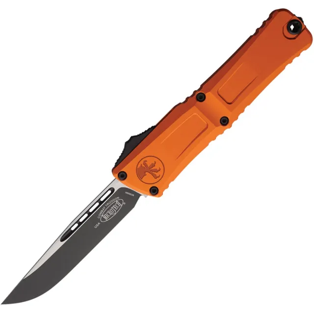 Microtech Combat Troodon G3 4.04 In SE Black Orange Aluminum Handle