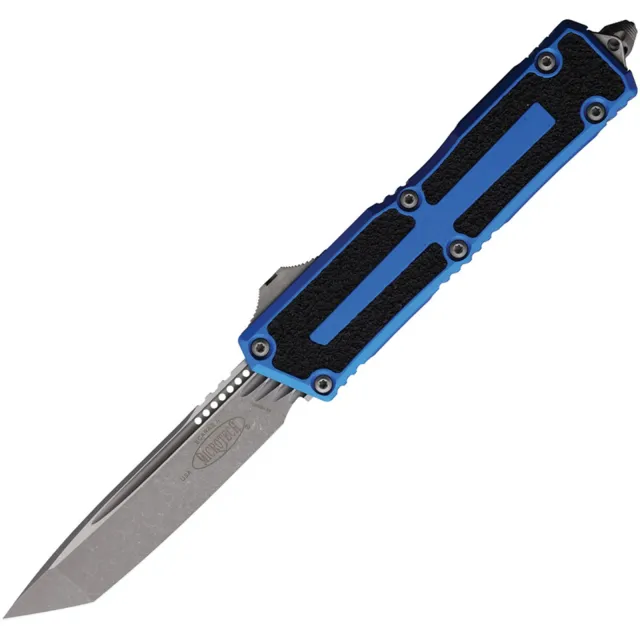 Microtech Scarab II G3 3.97 In T/E Apocalyptic Blue Aluminum Handle