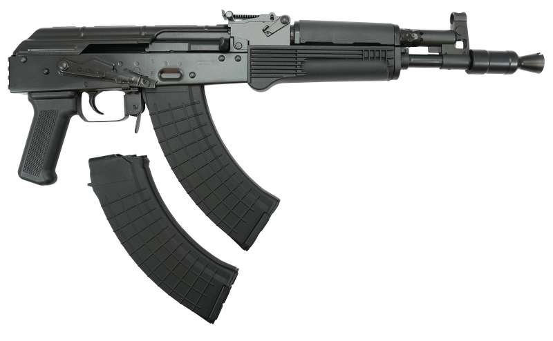 Pioneer Arms AK0031FTPROP Hellpup Pro 7.62x39mm 30+1 11.73" Black...