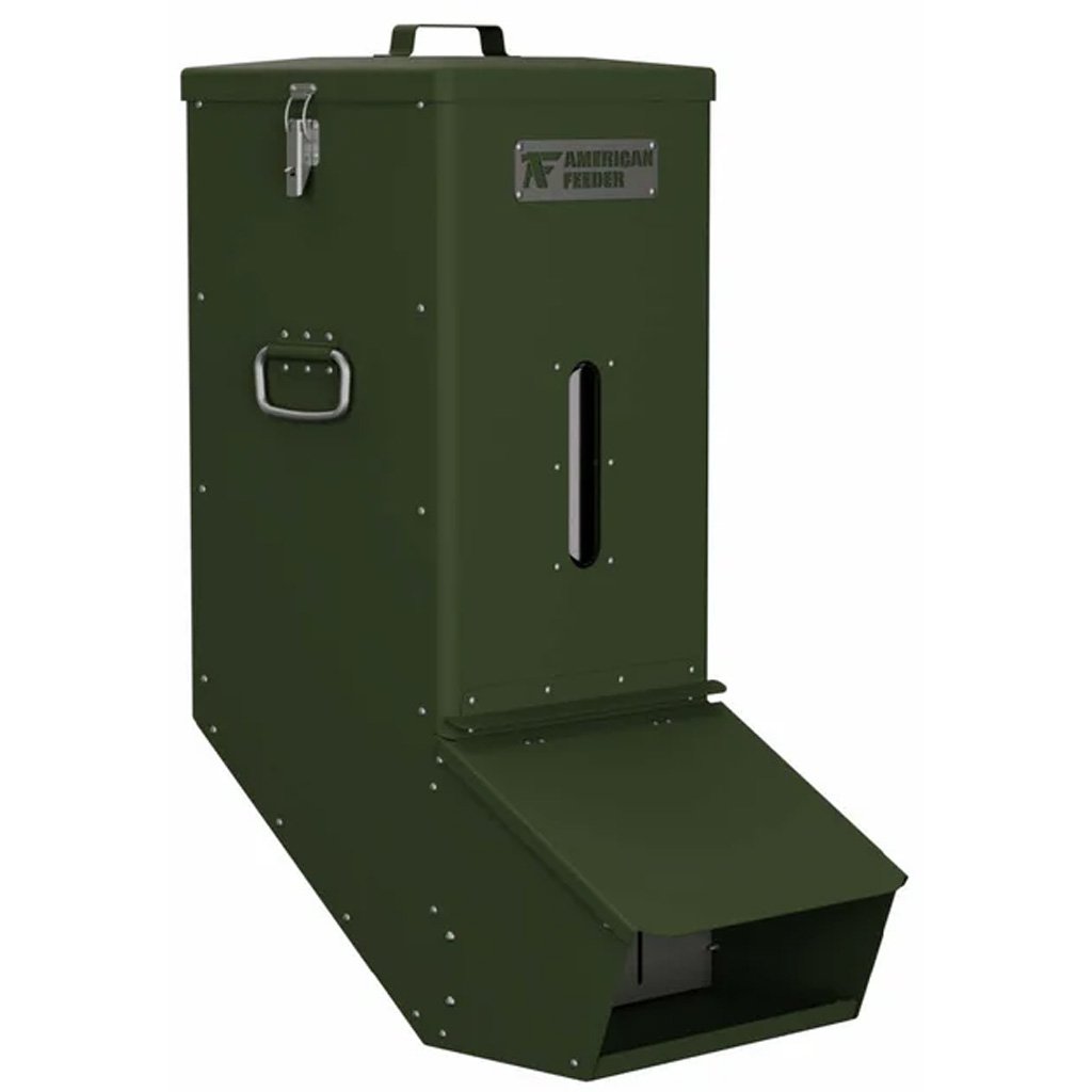 American Feeder GF-80 Gravity Feeder Green All-Aluminum Construction