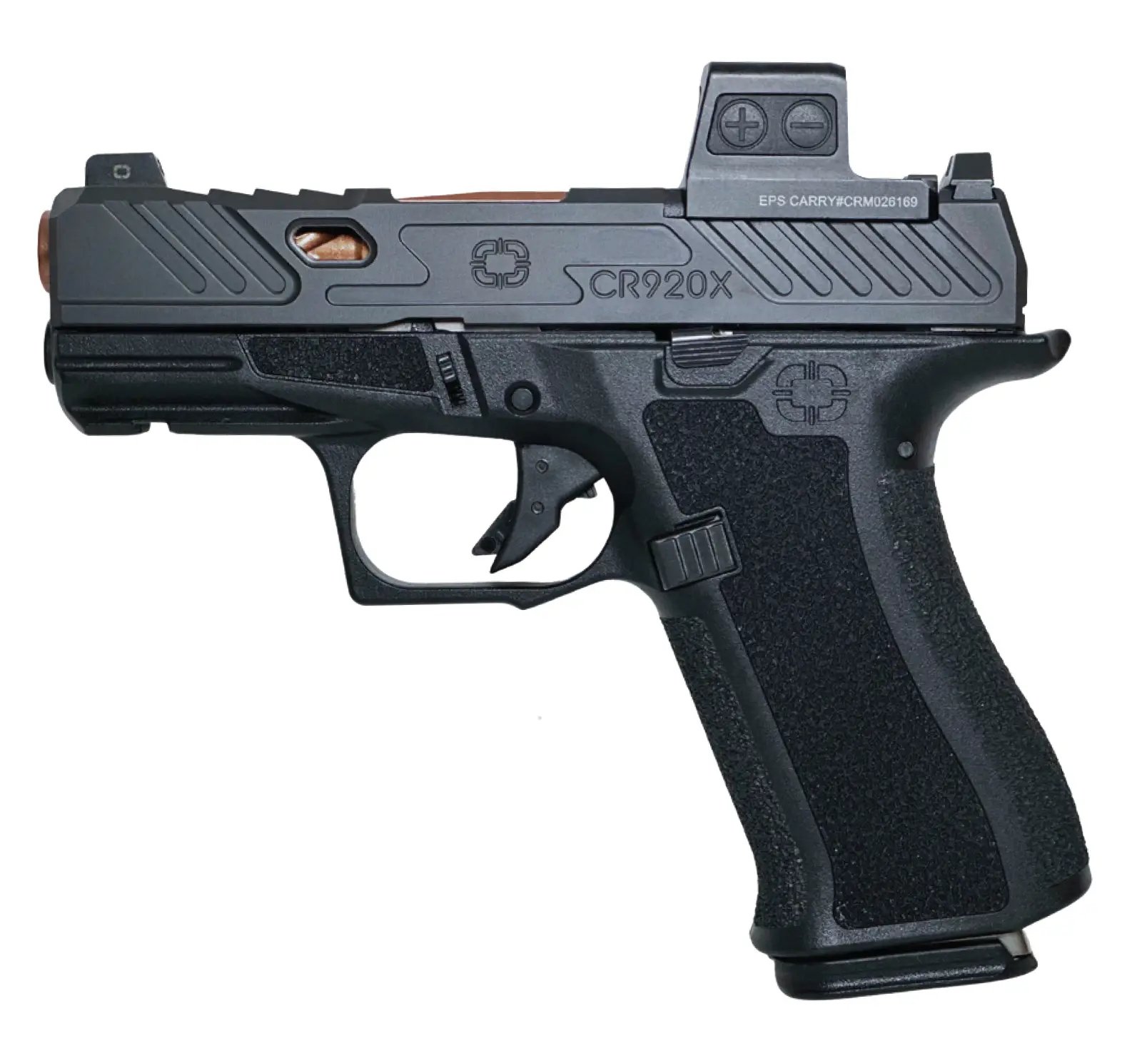 SHADOW SYSTEMS CR920X HGA 9MM 3.41IN UNTHRD BRONZE BBL BLK FRAME 2/15RD HOLOSUN EPS CARRY EXCLUSIVE