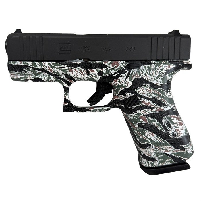 Glock 43X 9mm Semi-Auto Pistol Tiger Camo 10+1 Front Rail