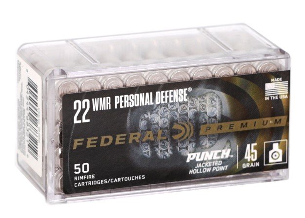 Federal PD22WMR1 Punch 22 WMR 45gr JHP 50 Rounds Nickel Plated - Federal Premium Ammunition - 22 Winchester Ma