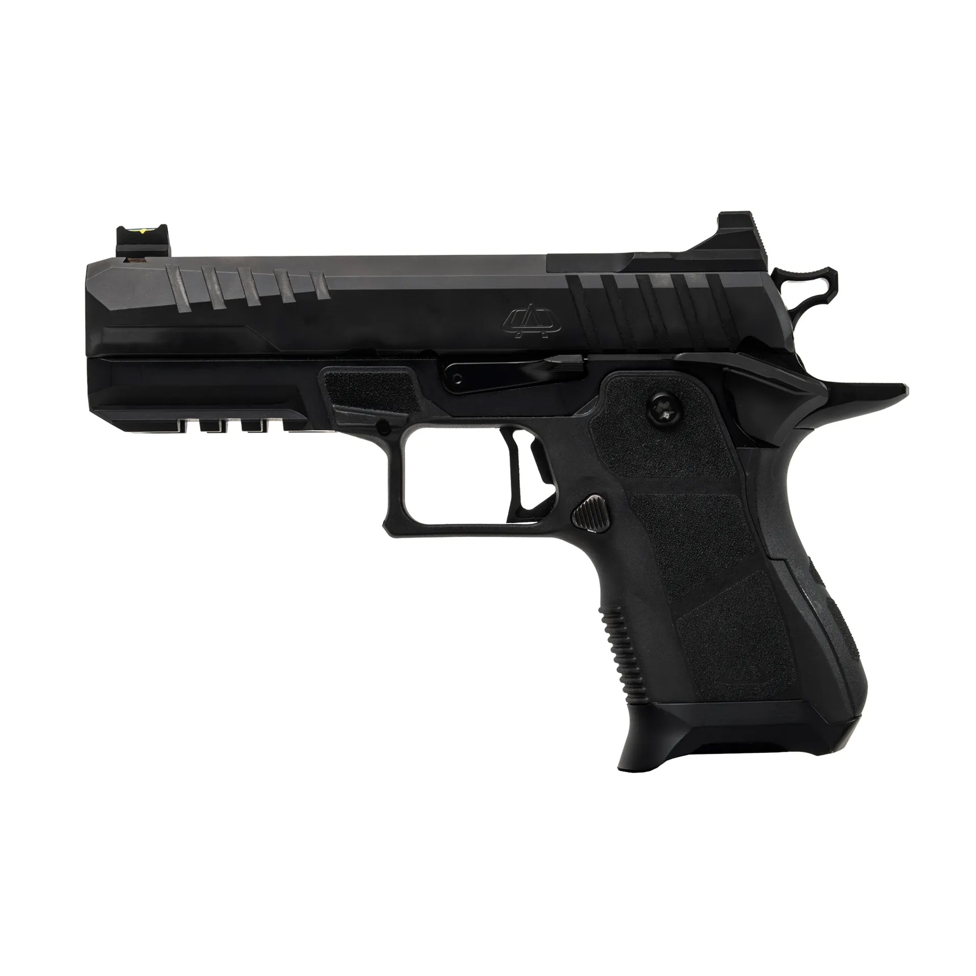 Oa Defense 2311 Pro Compact 9mm Luger 15+1 4.25" DLC Black Steel Optic Ready/Serrated Slide, Black Aluminum Frame w/Picatinny Rail, Black Polymer Grip, Ambidextrous
