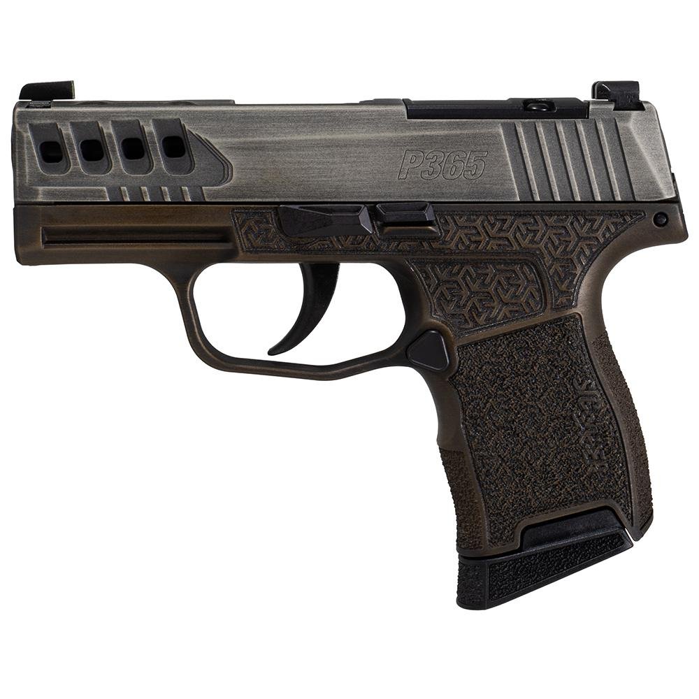 Sig Sauer 365-9-BXR3P 9mm P365 Gold Bug 10rd 3.1" Grey Slide Brown Grip - Sig Sauer - 9mm Luger