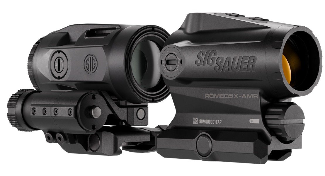 SIG SAUER SORJ5XAMR01 Romeo-MSR GenII/Juliet3 Combo Black Romeo5X-AMR Compact Red Dot Juliet3-AMR 3x22 Magnifier Romeo-MSR Gen II Red Dot Sight SORJ5XAMR01