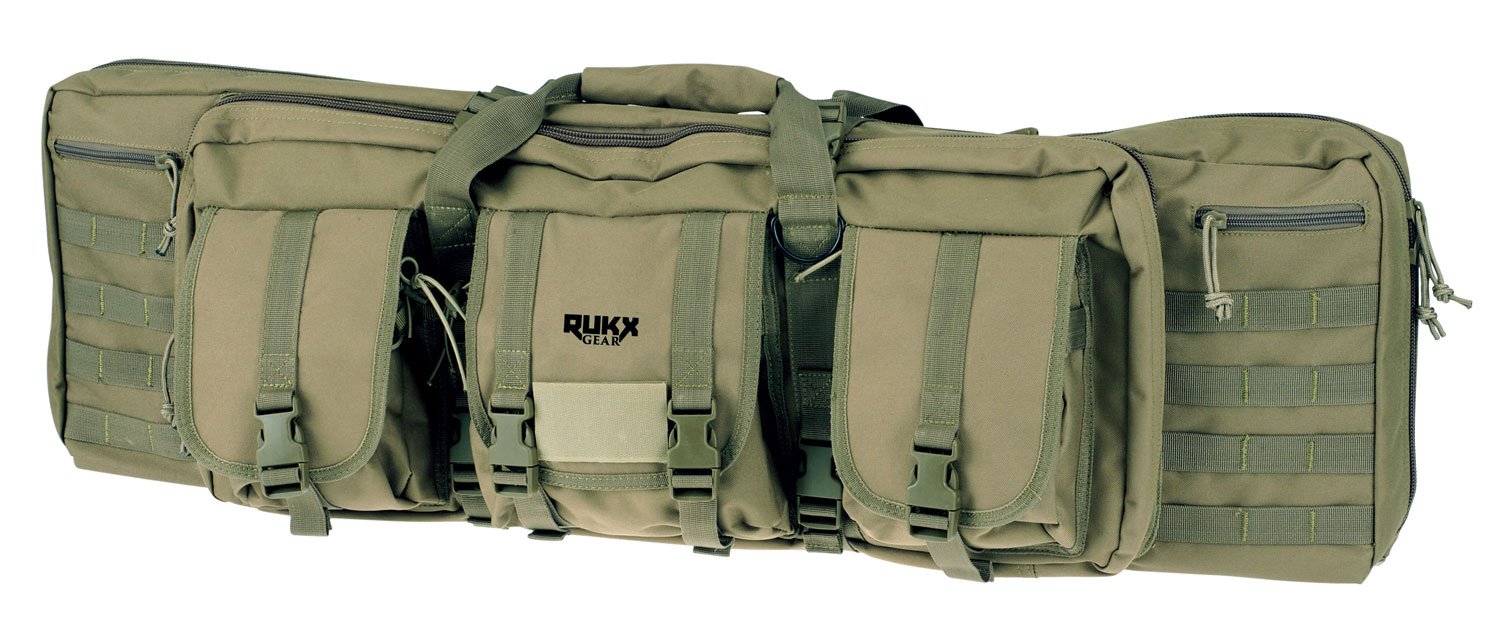 Rukx Gear ATICT36DGG 36" Tactical Double Gun Case Green, Water Resistant - American Tactical Imports - GREEN